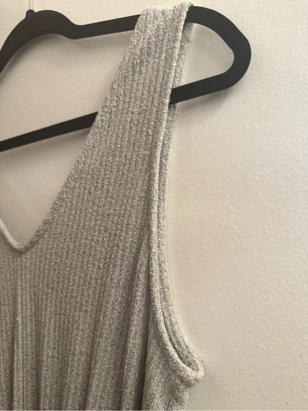 Sleeveless Wrap Knit Romper in Light Gray - Picture 9 of 14